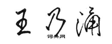 駱恆光王乃涌行書個性簽名怎么寫
