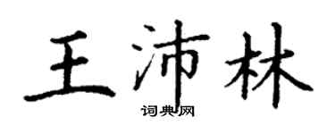 丁謙王沛林楷書個性簽名怎么寫