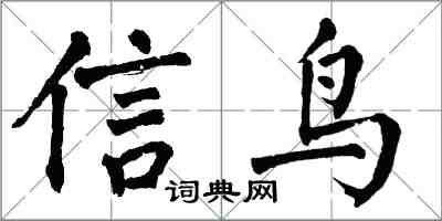 翁闓運信鳥楷書怎么寫