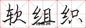 駱恆光軟組織楷書怎么寫