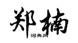 胡問遂鄭楠行書個性簽名怎么寫