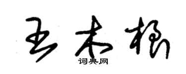 朱錫榮王木根草書個性簽名怎么寫