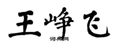 翁闓運王崢飛楷書個性簽名怎么寫