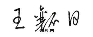 駱恆光王瓤日草書個性簽名怎么寫