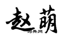 胡問遂趙萌行書個性簽名怎么寫