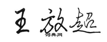 駱恆光王放超行書個性簽名怎么寫