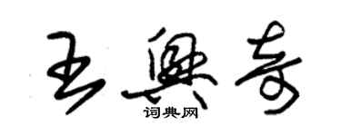 朱錫榮王興奇草書個性簽名怎么寫