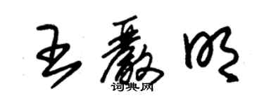 朱錫榮王嚴明草書個性簽名怎么寫