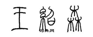 陳墨王紹森篆書個性簽名怎么寫