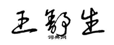 曾慶福王舒生草書個性簽名怎么寫