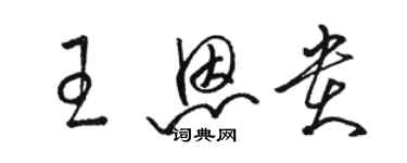 駱恆光王恩貴草書個性簽名怎么寫