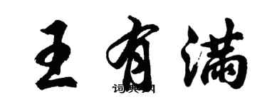 胡問遂王有滿行書個性簽名怎么寫