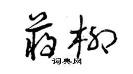 曾慶福蔣柳草書個性簽名怎么寫