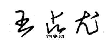 朱錫榮王占尤草書個性簽名怎么寫