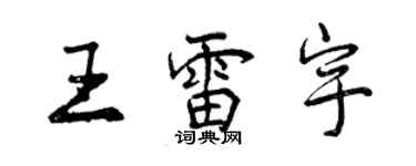 曾慶福王雷宇行書個性簽名怎么寫