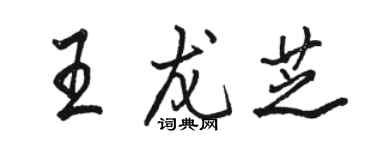 駱恆光王龍芝行書個性簽名怎么寫