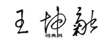 駱恆光王坤融草書個性簽名怎么寫