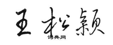 駱恆光王松穎行書個性簽名怎么寫