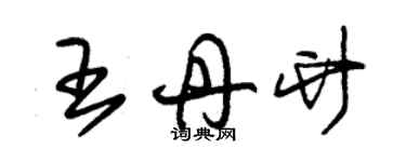 朱錫榮王丹竹草書個性簽名怎么寫