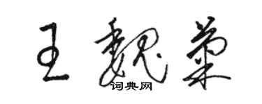 駱恆光王魏菊草書個性簽名怎么寫