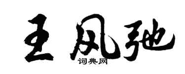 胡問遂王風弛行書個性簽名怎么寫