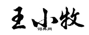 胡問遂王小牧行書個性簽名怎么寫