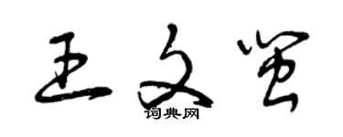 曾慶福王文閩草書個性簽名怎么寫