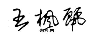 朱錫榮王楓麗草書個性簽名怎么寫