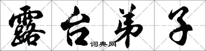 胡問遂露台弟子行書怎么寫