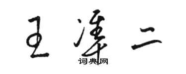 駱恆光王準二草書個性簽名怎么寫