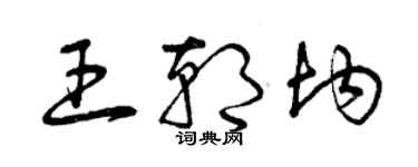 曾慶福王朝均草書個性簽名怎么寫