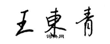 王正良王東青行書個性簽名怎么寫