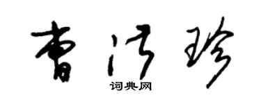 朱錫榮曹淑珍草書個性簽名怎么寫