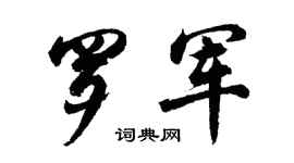胡問遂羅軍行書個性簽名怎么寫