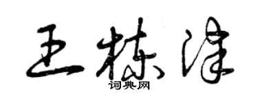 曾慶福王棟津草書個性簽名怎么寫