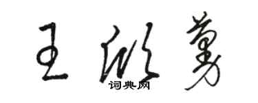 駱恆光王欣蔓草書個性簽名怎么寫