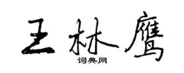 曾慶福王林鷹行書個性簽名怎么寫