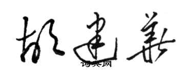 駱恆光胡建華草書個性簽名怎么寫