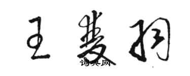 駱恆光王雙羽草書個性簽名怎么寫