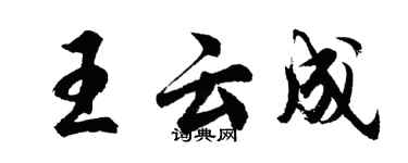 胡問遂王雲成行書個性簽名怎么寫