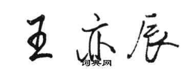 駱恆光王亦辰行書個性簽名怎么寫