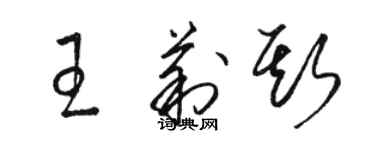 駱恆光王莉斯草書個性簽名怎么寫