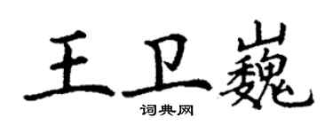 丁謙王衛巍楷書個性簽名怎么寫