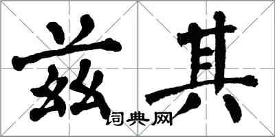 翁闓運茲其楷書怎么寫