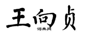 翁闓運王向貞楷書個性簽名怎么寫