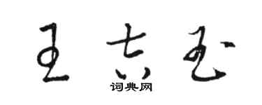 駱恆光王吉玉草書個性簽名怎么寫