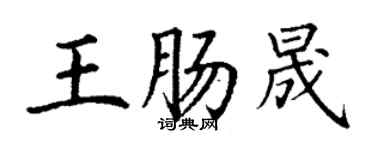 丁謙王腸晟楷書個性簽名怎么寫