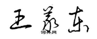 曾慶福王義東草書個性簽名怎么寫