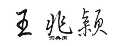 駱恆光王兆穎行書個性簽名怎么寫