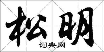 胡問遂松明行書怎么寫